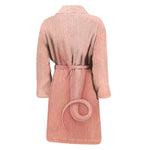 Pink Pig Tail Print Men's Bathrobe