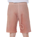 Pink Pig Tail Print Men's Beach Shorts