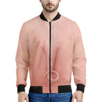 Pink Pig Tail Print Men's Bomber Jacket