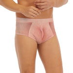 Pink Pig Tail Print Men's Briefs