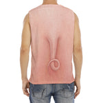 Pink Pig Tail Print Men's Fitness Tank Top