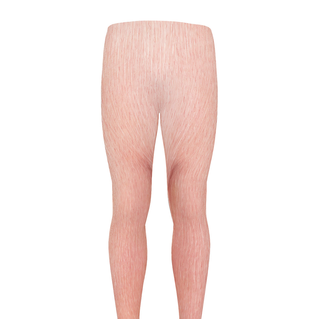 Pink Pig Tail Print Men's leggings