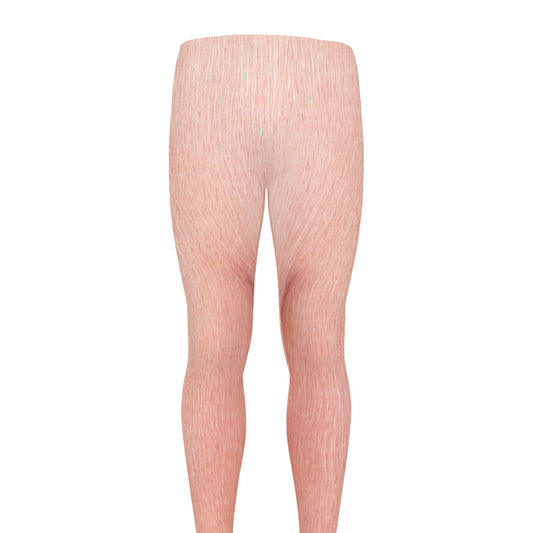 Pink Pig Tail Print Men's leggings