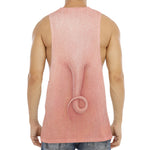 Pink Pig Tail Print Men's Muscle Tank Top
