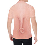 Pink Pig Tail Print Men's Shirt