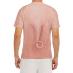 Pink Pig Tail Print Men's Short Sleeve Rash Guard