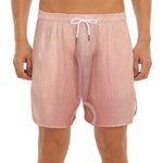 Pink Pig Tail Print Men's Split Running Shorts