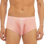 Pink Pig Tail Print Men's Triangle Swim Briefs