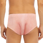 Pink Pig Tail Print Men's Triangle Swim Briefs