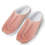 Pink Pig Tail Print Mesh Casual Shoes