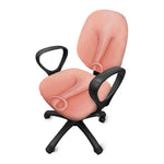Pink Pig Tail Print Office Chair Cover
