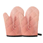 Pink Pig Tail Print Oven Mitts