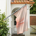 Pink Pig Tail Print Polyester Flag