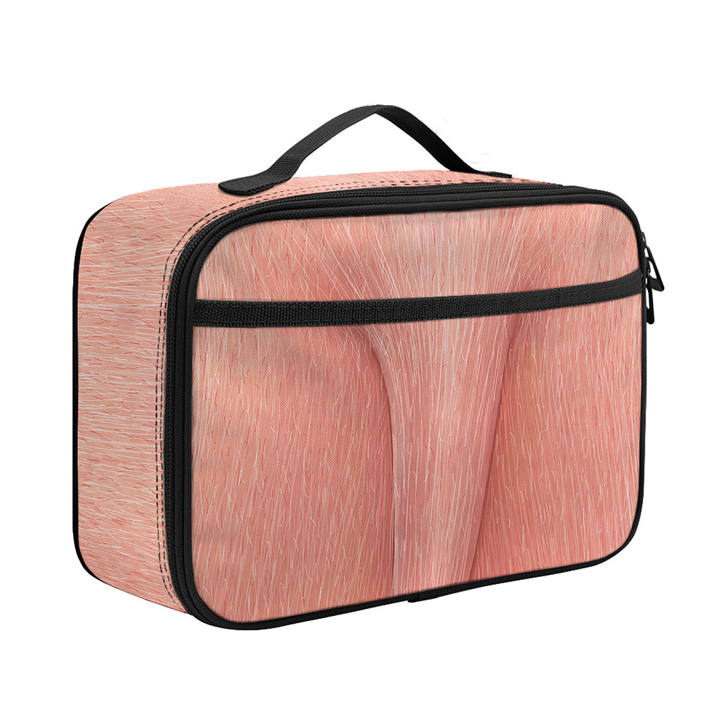 Pink Pig Tail Print Portable Lunch Bag