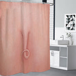 Pink Pig Tail Print Premium Shower Curtain