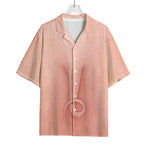 Pink Pig Tail Print Rayon Hawaiian Shirt