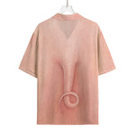 Pink Pig Tail Print Rayon Hawaiian Shirt