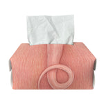 Pink Pig Tail Print Rectangle Tissue Box Cover