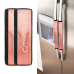 Pink Pig Tail Print Refrigerator Handle Covers