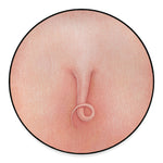 Pink Pig Tail Print Round Floor Mat