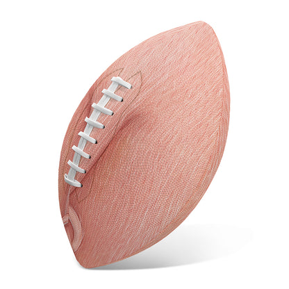 Pink Pig Tail Print Rugby Ball