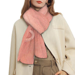 Pink Pig Tail Print Scarf