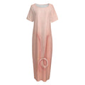 Pink Pig Tail Print Short Sleeve Long Nightdress