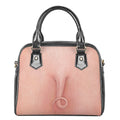 Pink Pig Tail Print Shoulder Handbag