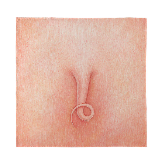 Pink Pig Tail Print Silk Bandana