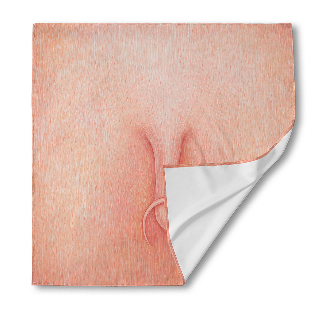 Pink Pig Tail Print Silk Bandana