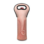 Pink Pig Tail Print Single Neoprene Wine Tote