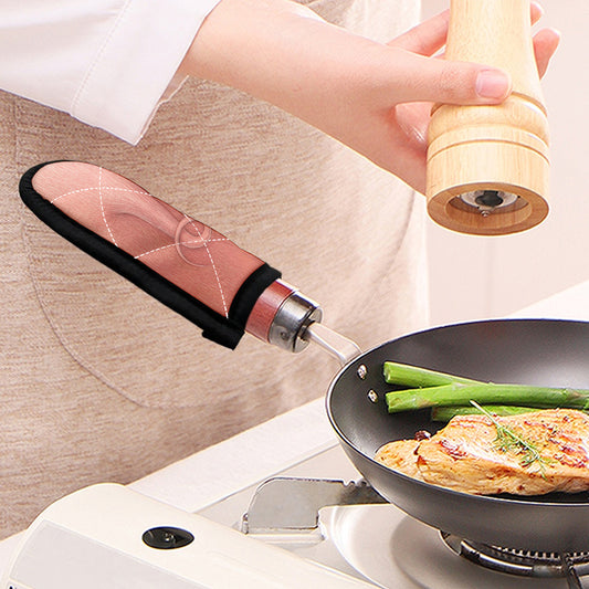 Pink Pig Tail Print Skillet Handle Cover