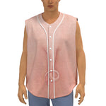 Pink Pig Tail Print Sleeveless Baseball Jersey