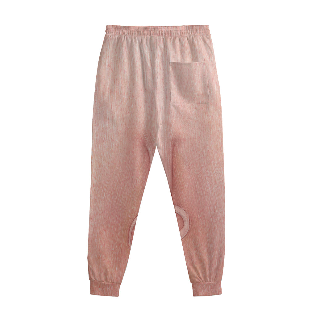 Pink Pig Tail Print Sweatpants