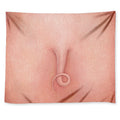 Pink Pig Tail Print Tapestry
