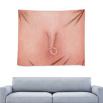Pink Pig Tail Print Tapestry
