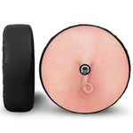 Pink Pig Tail Print Tire Cover With Camera Hole