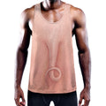 Pink Pig Tail Print Men's Workout Tank Top
