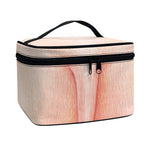 Pink Pig Tail Print Travel Makeup Bag