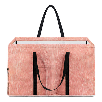 Pink Pig Tail Print Utility Tote Bag