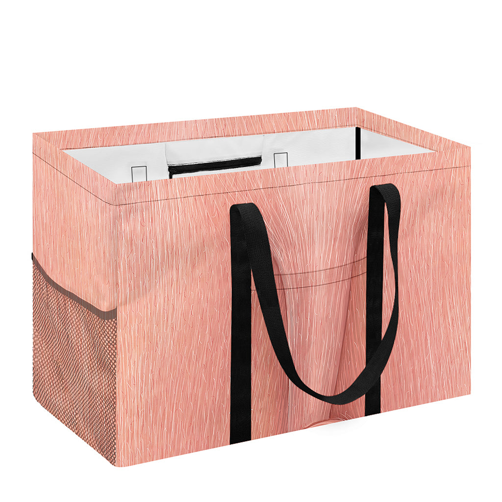 Pink Pig Tail Print Utility Tote Bag