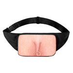 Pink Pig Tail Print Waist Bag