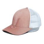 Pink Pig Tail Print White Mesh Trucker Cap