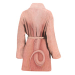 Pink Pig Tail Print Women's Bathrobe