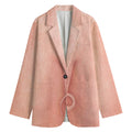 Pink Pig Tail Print Women's Blazer