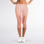 Pink Pig Tail Print Women's Capri Leggings