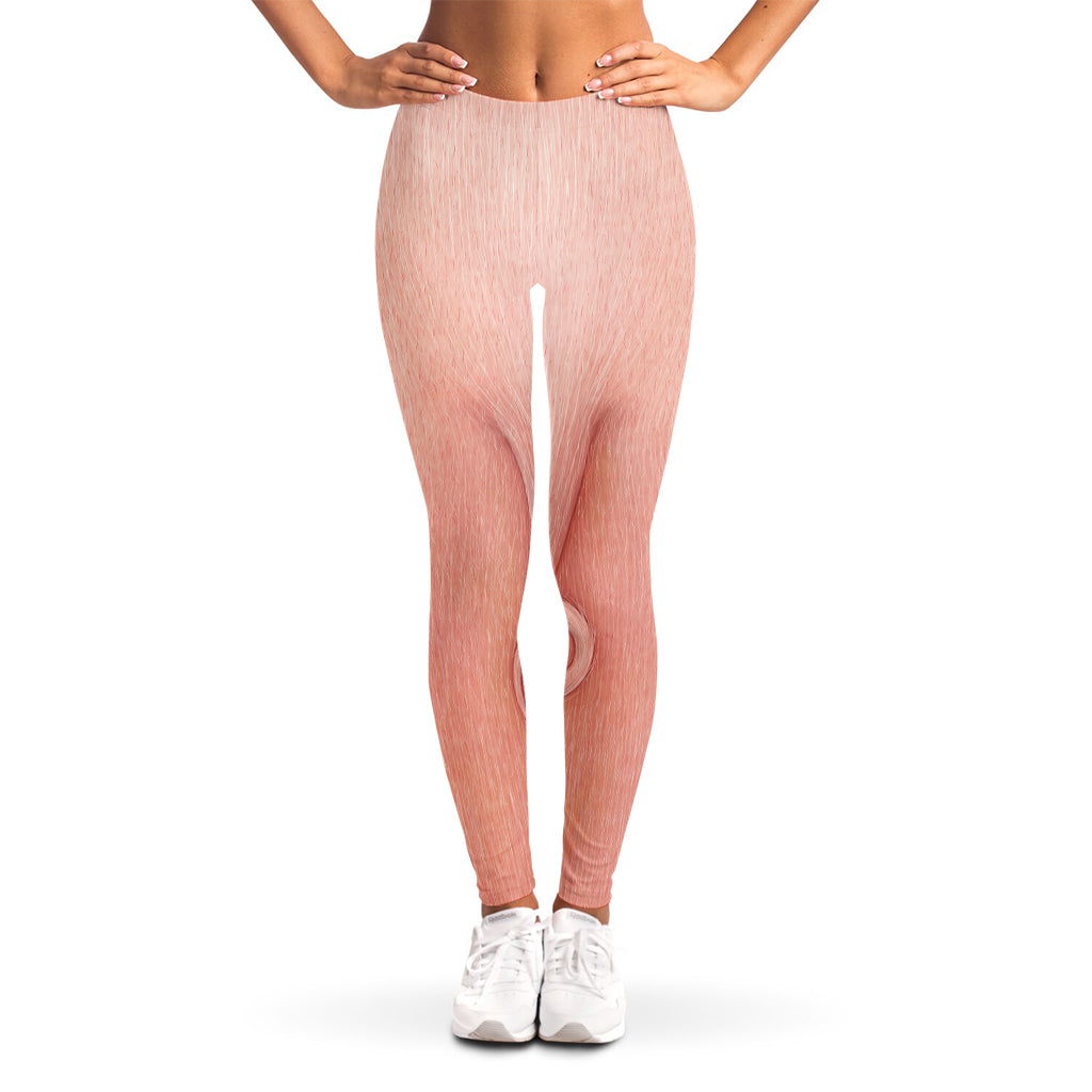 Pink Pig Tail Print Women's Leggings