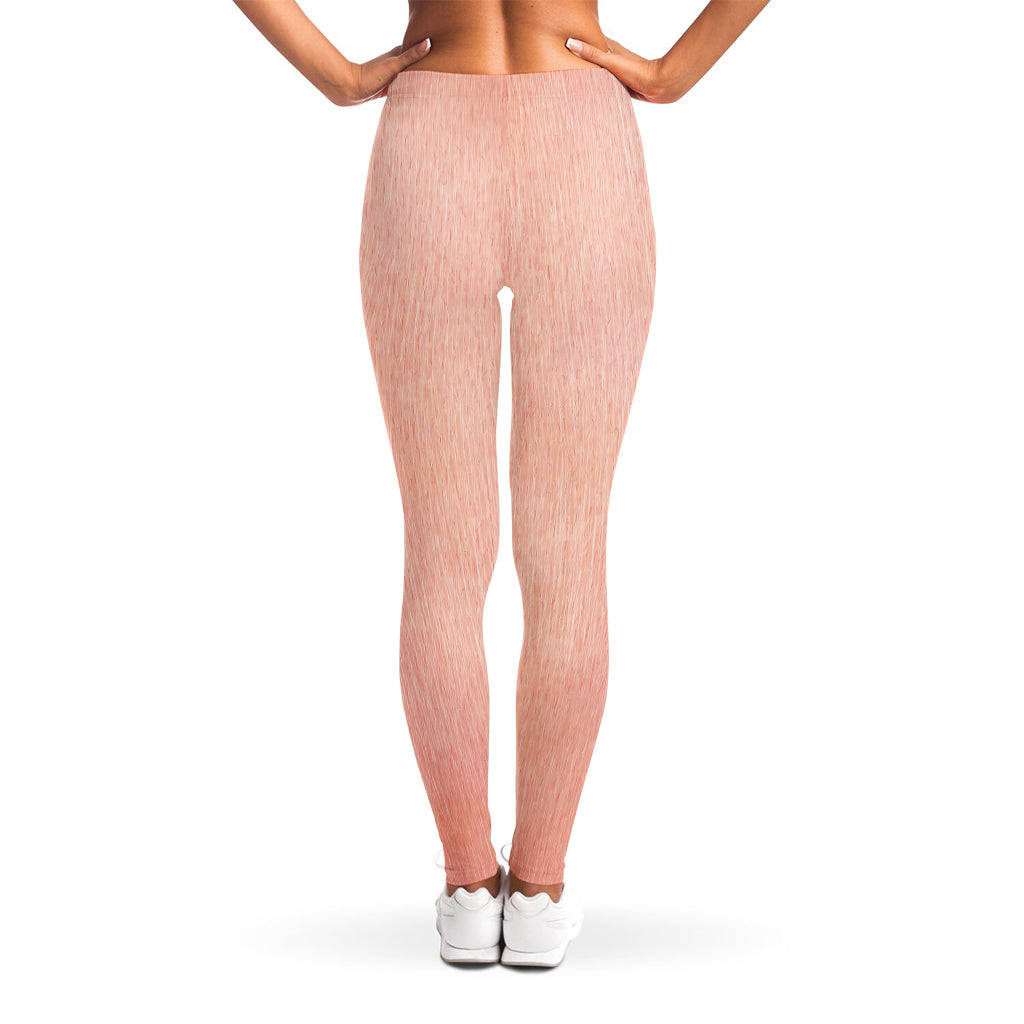 Pink Pig Tail Print Women's Leggings