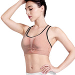 Pink Pig Tail Print Women's Sports Bra