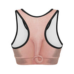 Pink Pig Tail Print Women's Sports Bra